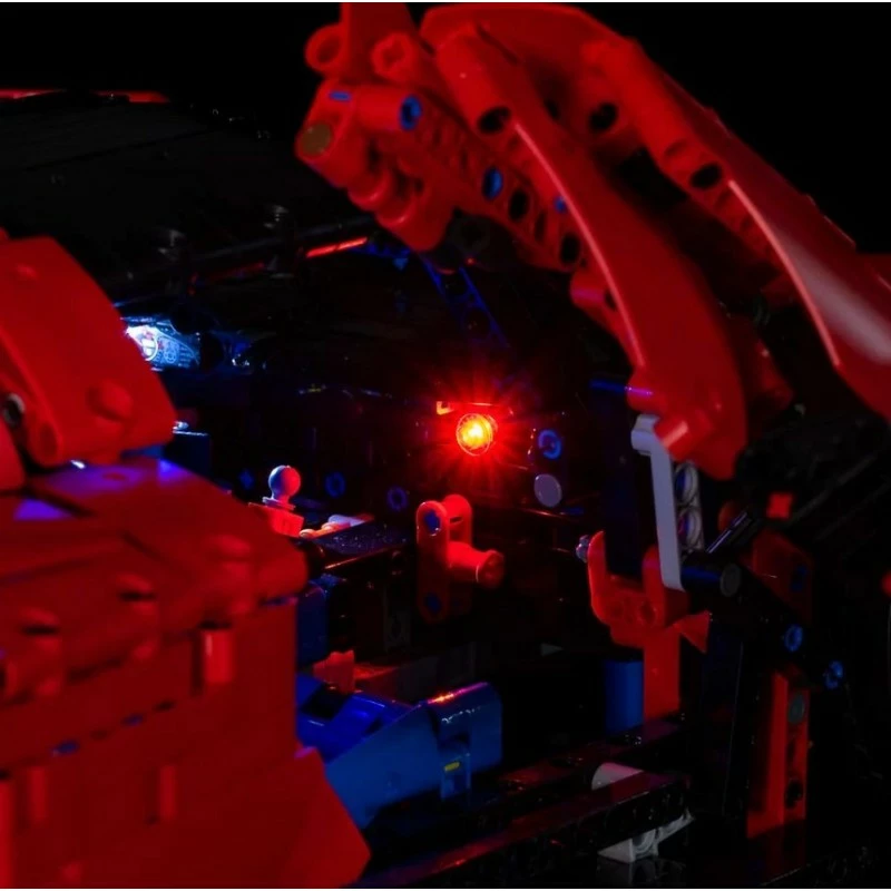 Light My Bricks - Verlichtingsset Geschikt Voor LEGO Ferrari Daytona SP3 - 42143 7 Light My Bricks - Verlichtingsset Geschikt Voor LEGO Ferrari Daytona SP3 - 42143 - Image 7