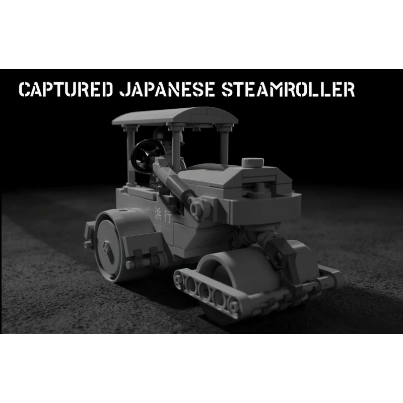Captured Japanese Steamroller With Seabee Operator 2 Captured Japanese Steamroller With Seabee Operator - Image 2