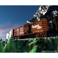 USRA 40’ Rebuilt Steel Boxcar - 1/48th Scale Brick Railroad Kit -Building Blocks Store steel boxcar 2