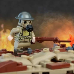WW1 British Soldier With Gas Mask -Building Blocks Store ww1 british soldier with gasmask 3