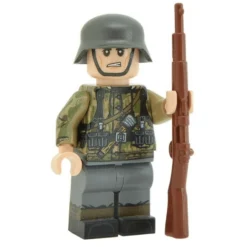 WW2 German Soldier In Swamp Camo